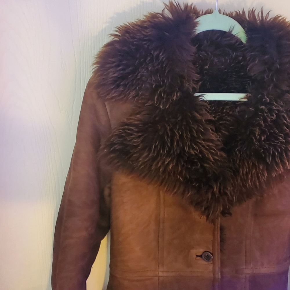 Ireland suede fir coat